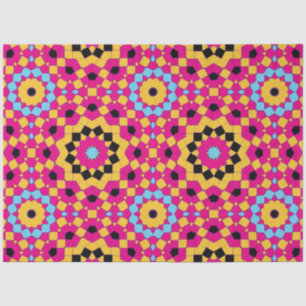 Farbiges geometrisches Mosaikmuster Seidenpapier