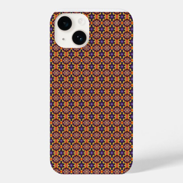 Farbiges geometrisches Muster Case-Mate iPhone 14 Hülle (Rückseite)