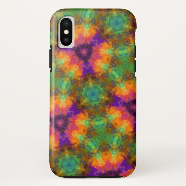 Farbiges geometrisches Muster des Kaleidoskops Case-Mate iPhone Hülle (Rückseite)