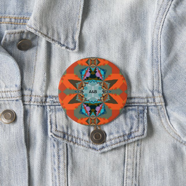 Farbiges geometrisches Muster des südlichen Wester Button (Beispiel)