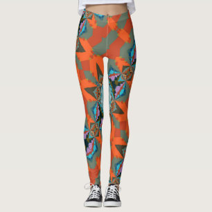 Farbiges geometrisches Muster des südlichen Wester Leggings