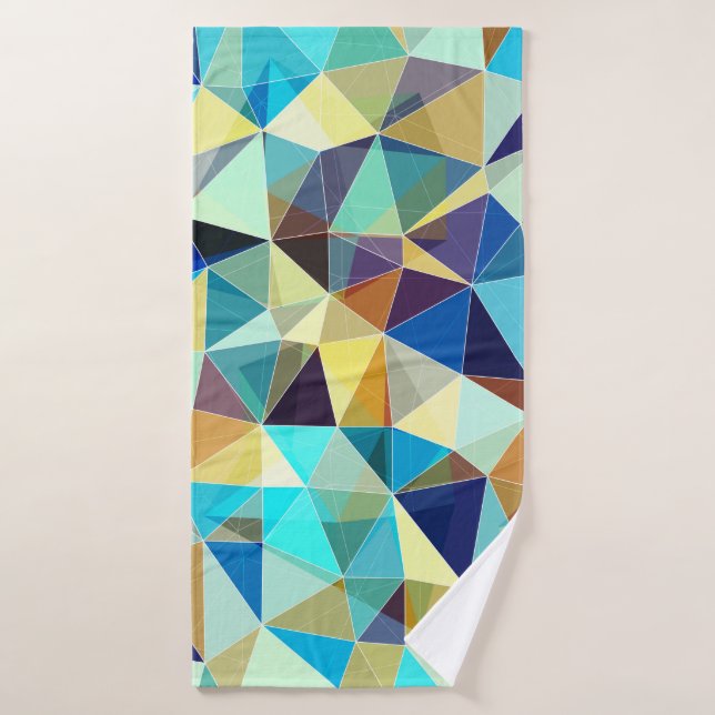 Farbiges geometrisches Muster, dreieckiger Hinterg Badehandtuch (Badehandtuch)