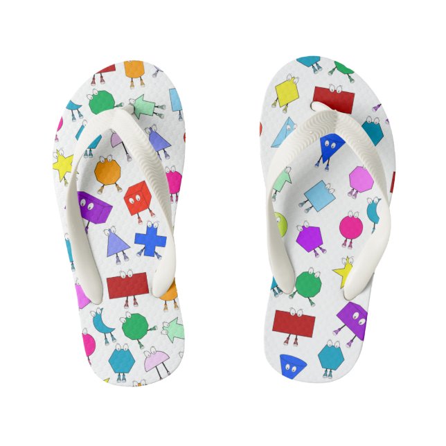 Farbiges geometrisches Muster für 2D & 3D-Formen f Kinderbadesandalen (Fußbett)