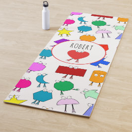 Farbiges geometrisches Muster für 2D & 3D-Formen f Yogamatte