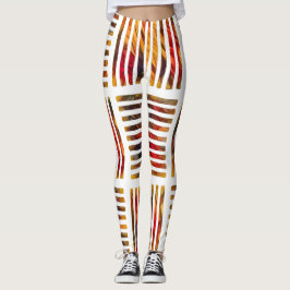 Farbiges geometrisches Muster für Abstrakte Streif Leggings