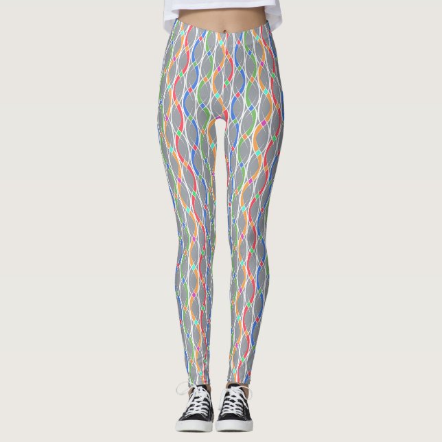 Farbiges geometrisches Muster. Leggings (Vorderseite)