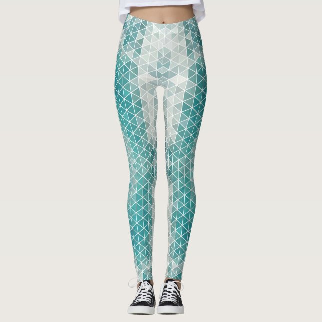 Farbiges geometrisches Muster Leggings (Vorderseite)