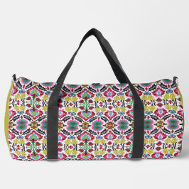Farbiges geometrisches Muster, leuchtendes Muster Duffle Bag