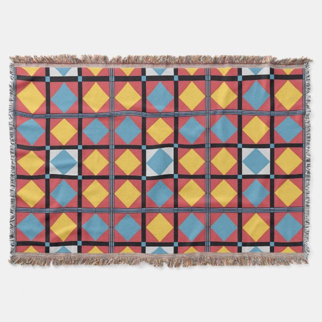 Farbiges geometrisches Muster mit Abstrakten Forme Decke (Vorderseite)