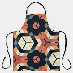 Farbiges geometrisches Muster mit Hexagon Square Schürze