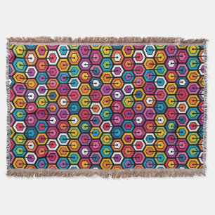 Farbiges geometrisches Muster mit Hexagonen Decke