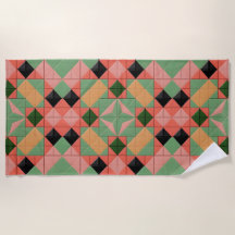 Farbiges geometrisches Muster mit symmetrischem Qu