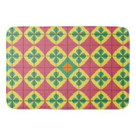 Farbiges geometrisches Muster mit symmetrischer Fo Badematte