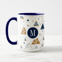 Farbiges geometrisches Muster Monogramm
