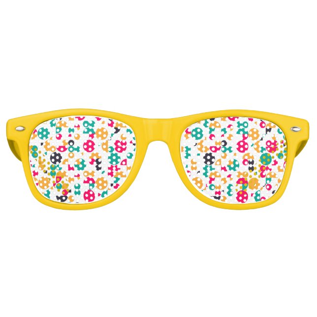 Farbiges geometrisches Muster Partybrille (Vorderseite)