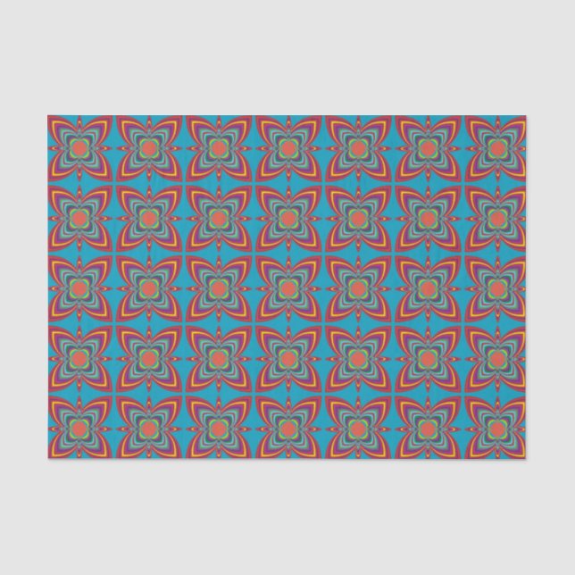Farbiges geometrisches Muster Seidenpapier (Vorderseite)