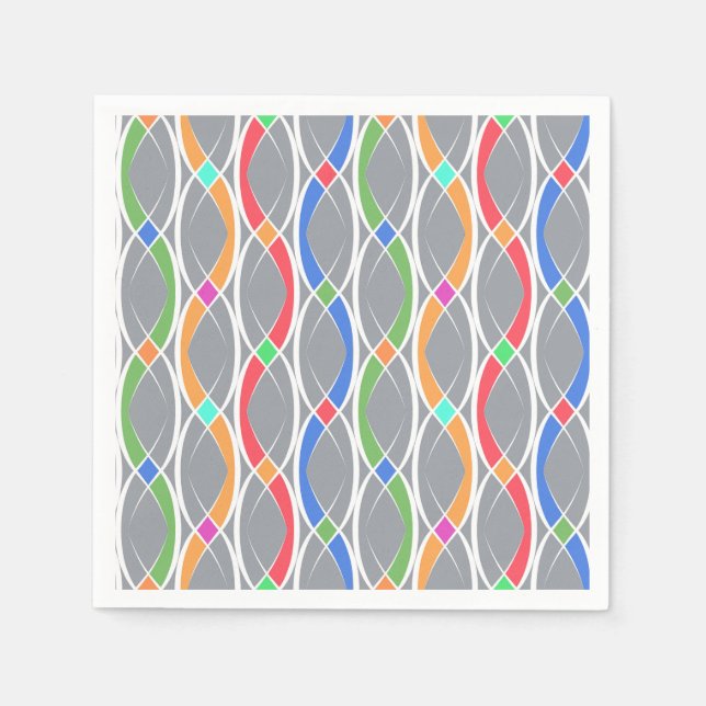 Farbiges geometrisches Muster. Serviette (Vorderseite)