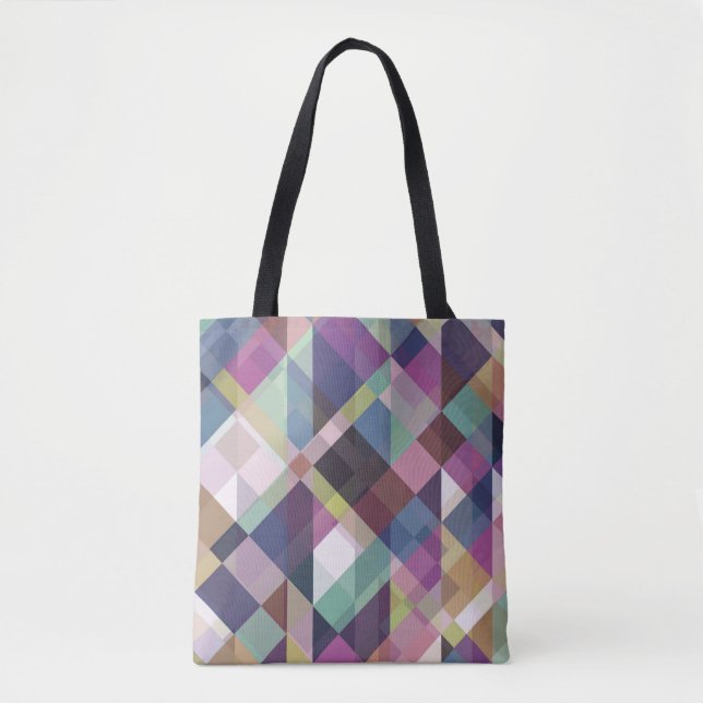 Farbiges geometrisches Muster Tasche (Vorderseite)