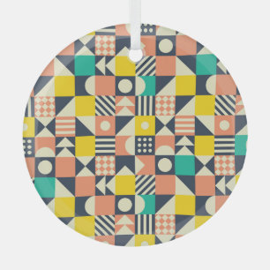 Farbiges geometrisches nahtloses Muster Ornament Aus Glas