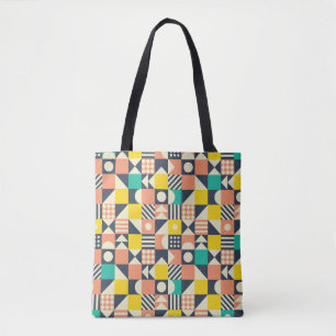Farbiges geometrisches nahtloses Muster Tasche