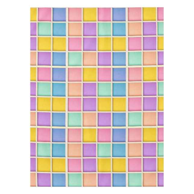 Farbiges geometrisches Raster Tischdecke (Vorderseite)