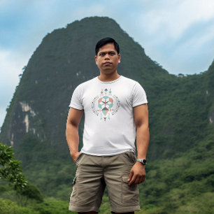 Farbiges geometrisches Stammettotem 2 T-Shirt