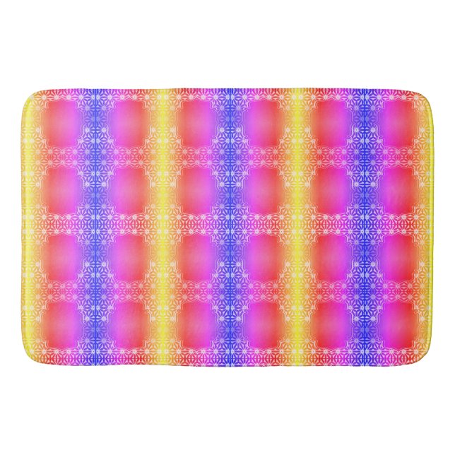 Farbiges gestreiftes Badezimmer-Mat Badematte (Vorderseite)