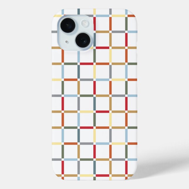 Farbiges Gitter mit negativem Platzmid, Mod inspir Case-Mate iPhone Hülle (Rückseite)