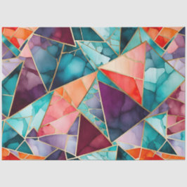 Farbiges Glasmosaikkunstpapier Seidenpapier