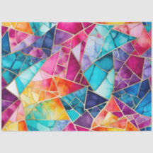 Farbiges Glasmosaikkunstpapier