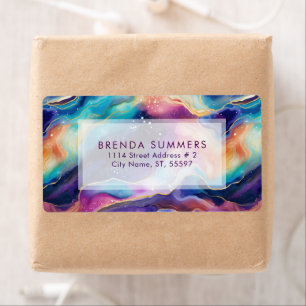 Farbiges Glittery Agate Textur Muster