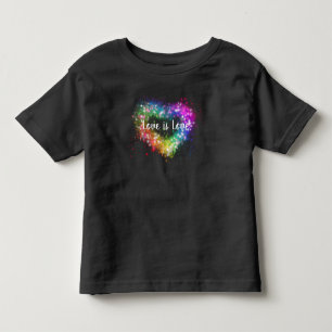 Farbiges Glitzer Herz Kleinkind T-shirt