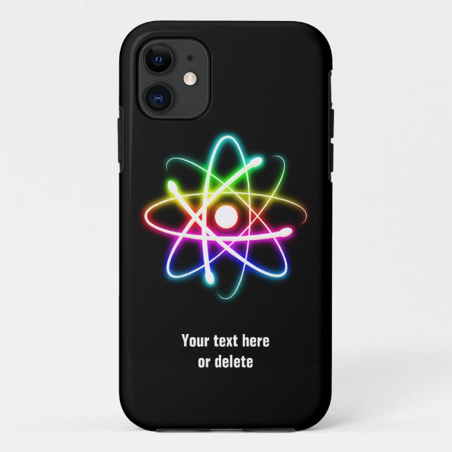 Farbiges Glow Atom Symbol Case-Mate iPhone Hülle (Rückseite)