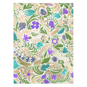 Farbiges goldenes Blumenmuster Tischdecke