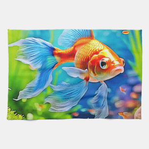 Farbiges Goldfish-Design Geschirrtuch