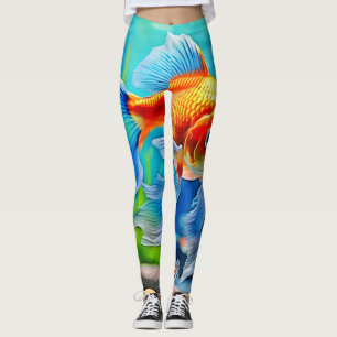 Farbiges Goldfish-Design Leggings