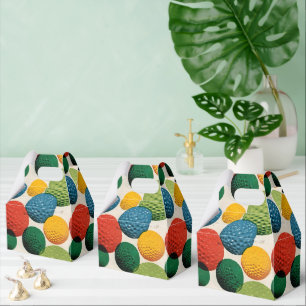 Farbiges Golfball-Muster Geschenkschachtel