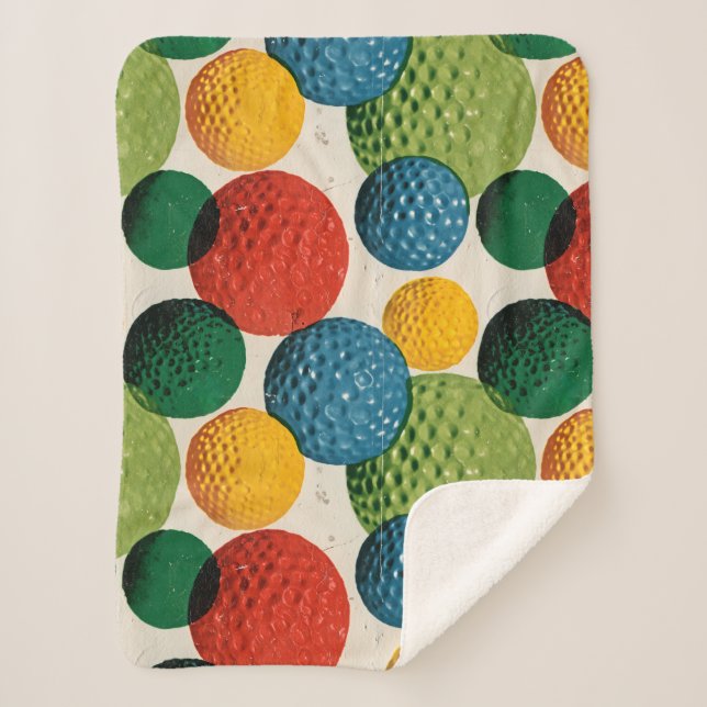 Farbiges Golfball-Muster Sherpadecke (Vorderseite)