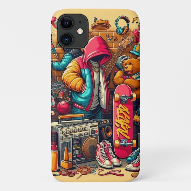 Farbiges Graffiti-Design Case-Mate iPhone Hülle (Rückseite)