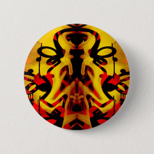 Farbiges Graffiti-Muster Button