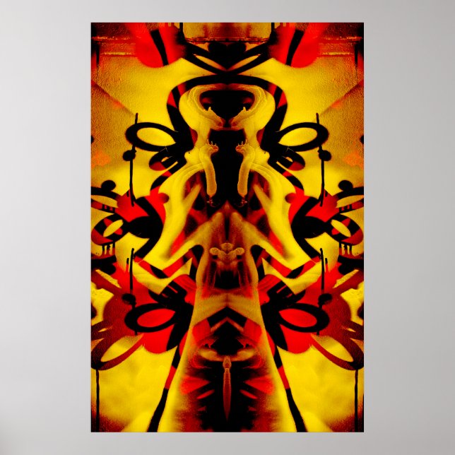 Farbiges Graffiti-Muster Poster (Vorne)