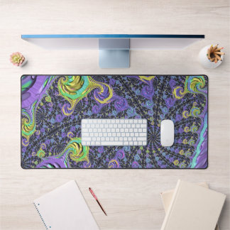 Farbiges Groovy Boho Hippie Funky Abstrakt Fraktal Schreibtischunterlage