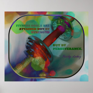 Farbiges Gym Poster mit Gewichten 07