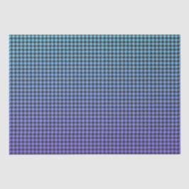 Farbiges Hahnentrittmuster - Blau bis Lila; Seidenpapier