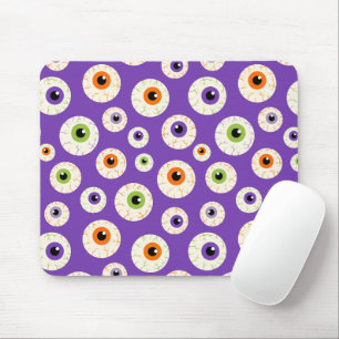 Farbiges Halloween-Eyeballs-Muster Mousepad