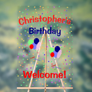 Farbiges Happy Birthday Acryl-Schild Acrylschild