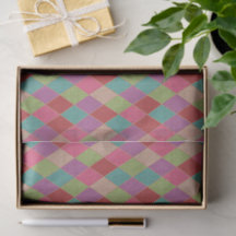 Farbiges Harlequin-Diamanten-Zinnpapier