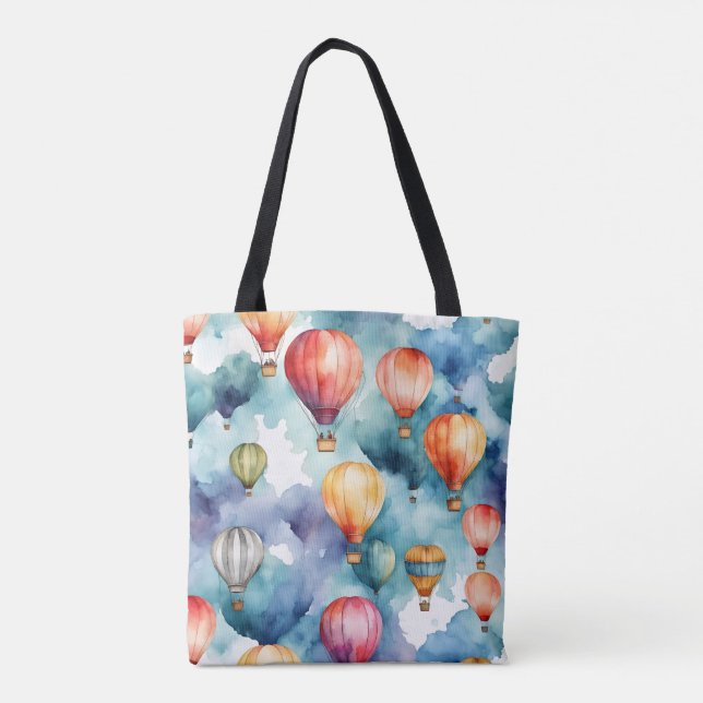 Farbiges Heißluftballonmuster Tasche (Rückseite)