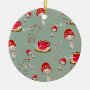 Farbiges Herbstwasserfarbmuster Keramik Ornament