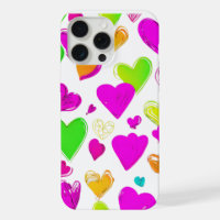 Farbiges Herz Muster Handyhülle | Cute Vibrant L